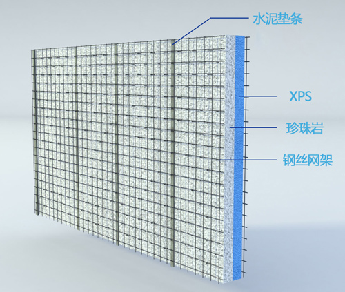 混凝土結構 鋼絲網(wǎng)架珍珠巖復合保溫外墻板